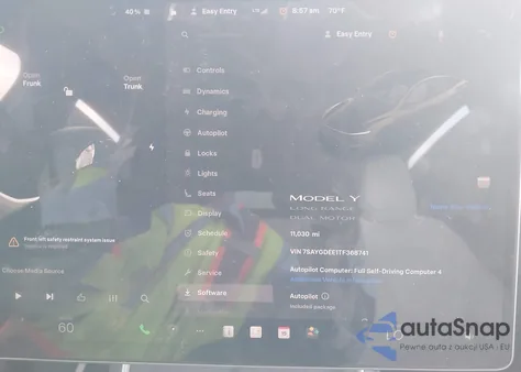 2026 Tesla Model Y Long Range Dual Motor All-Wheel Drive/Long Range Launch Series из США, поврежденный, VIN 7SAYGDEE1TF368741